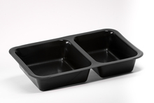 Misky na hotová jidla - dvoukomorové černé
