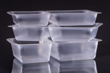 Misky na hotová jidla - dvoukomorové čiré