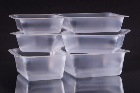 Misky na hotová jidla - dvoukomorové čiré