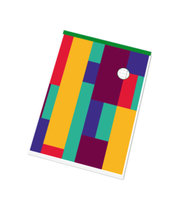 Sewn notepad with wood-free paper 15055/4