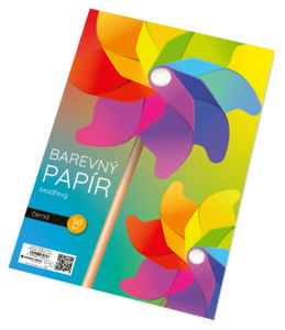 Černý papír 50 listů