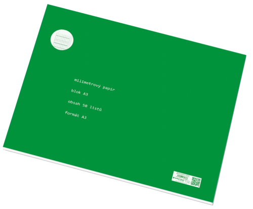 Blok milimetrových papírů A3 Blok milimetrových papírů A3 1