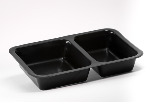 Misky na hotová jidla - dvoukomorové černé Misky na hotová jidla - dvoukomorové černé 1