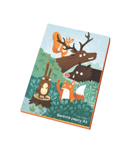 Složka barevných papírů A3 10 listů Složka barevných papírů A3 10 listů 1