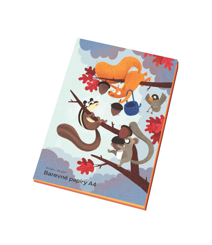 Složka barevných papírů A4 20 listů Složka barevných papírů A4 20 listů 1